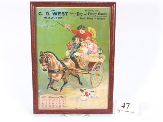 Framed CD West 1909 Calendar