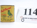 Poll-Parrot Shoes Advertising Tin Bank