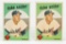 1959 Topps #20 Duke Snider (HOF)--lot of 2