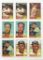 1961 Topps Sheet of Star cards--lot of 9