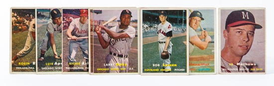 1957 Topps Hall of Fame lot (11-card lot)