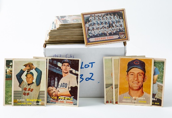 1957 Topps Chicago Cubs cards (71-card lot)