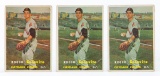 1957 Topps #212 Rocky Colavito Rookie Cards, (3)