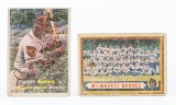 1957 Topps #20 Hank Aaron + #114 Braves Team Card