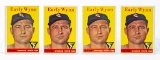 1958 Topps #100 Early Wynn (HOF) 4-card lot