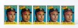 1958 Topps #480 Eddie Mathews All-Star cards (5)