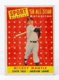 1958 Topps #487 Mickey Mantle All-Star card