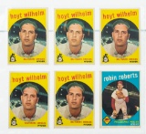 1959 Topps #349 Wilhelm (HOF), #352 Roberts (HOF)