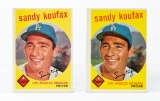 1959 Topps #163 Sandy Koufax (HOF) (2), off-center