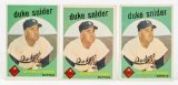 1959 Topps #20 Duke Snider (HOF)--lot of 3