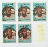 1959 Topps #353 Curt Flood--lot of 5