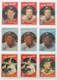 1959 Topps Sheet of NY Yankee Star cards--lot of 9