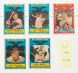 1959 Topps All-Star cards--lot of 5