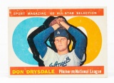 1960 Topps #570 Don Drysdale (HOF) All-Star card