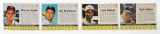 1961 Post Cereal Hall of Famers lot--4 cards