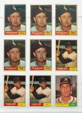 1961 Topps Hall of Famers sheet--Lot of 9