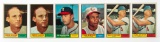 1961 Topps Hall of Famers lot--6 cards