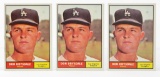 1961 Topps #260 Don Drysdale (HOF)--lot of 3