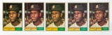 1961 Topps #211 Bob Gibson (HOF)--lot of 5 cards