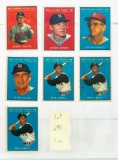 1961 Topps special MVP cards lot--group of 7 cards