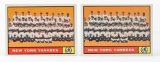 1961 Topps #228 New York Yankees Team cards (2)