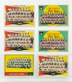 1950's - 1960's Chicago Cubs Team cards--lot of 6