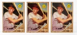 1962 Topps #99 Boog Powell Rookie Cards--lot of 3