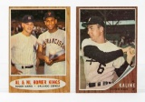 1962 Topps #150 Al Kaline (HOF) + #401 Homer Kings