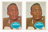 1960 Topps #23 Jim Brown (HOF)--lot of 2