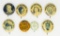 Lot: 8 asstd pinback buttons