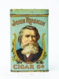 John Ruskin square top cigar tin