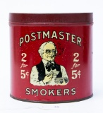 Postmaster round cigar tin