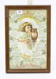 1897 Slade's Spices framed calendar