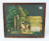 Framed 1898 D.W. Gorby calendar