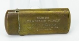Brass finish advertising match safe