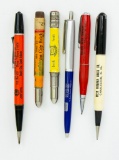 Lot: 6 assorted advertising pencils/pen
