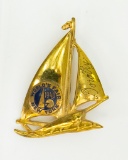 1940 NY Worlds Fair sailboat pin