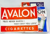 Lot: 4 paper cigarette advertising signs