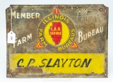 Illinois Farm Bureau tin sign