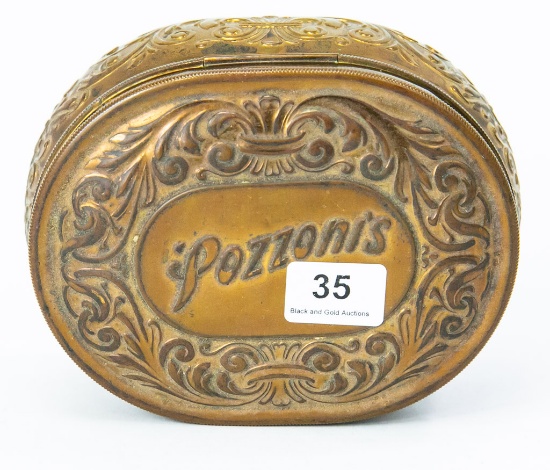 Pezzoni's oval brass finish box