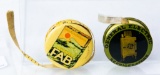 2 celluloid advertising tape measures