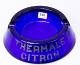 Thermale Citron cobalt glass ashtray