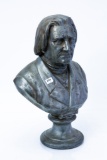 Metal bust of F. Liszt