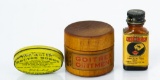 3 small advertising tins/bottles