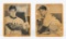 Pair 1948 Bowman #47, #48 -- lesser condition