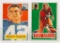 1956 Topps FB #49 LeBaron #77 Conerly, 2 QB cards