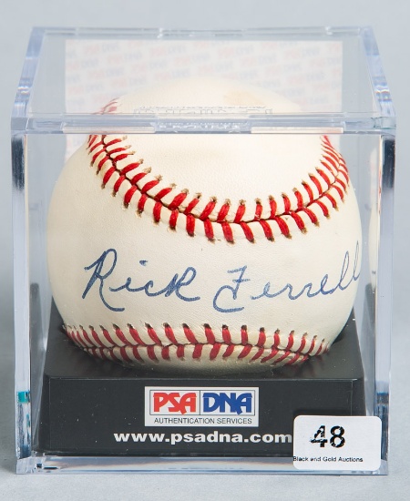 Rick Ferrell Autographed Baseball, PSA/DNA