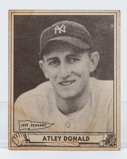 1940 Play Ball #121 Atley Donald, Yankees