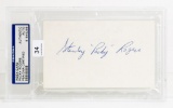 Packy Rogers Autographed Index Card, PSA/DNA