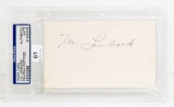 Vic Lombardo Autographed Index Card, PSA/DNA